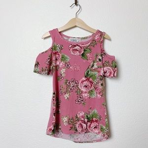 Fall Florals, Cold Shoulder Tunic, Girl’s Size 6